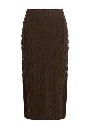 Karl Lagerfeld cable-knit midi skirt - Brown