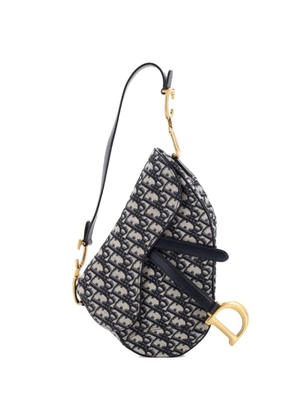 Christian Dior Pre-Owned Saddle Handbag Oblique Canvas Medium shoulder bag - Blue