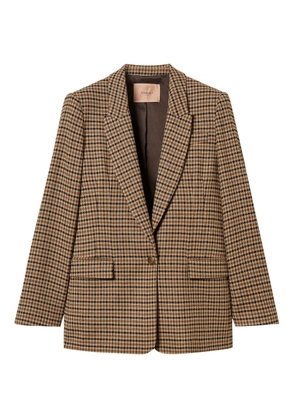 TWINSET checked-print single-breasted blazer - Brown