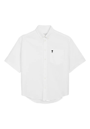 AMI Paris Ami De Coeur embroidered boxy shirt - White