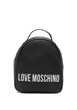 Love Moschino logo-plaque backpack - Black