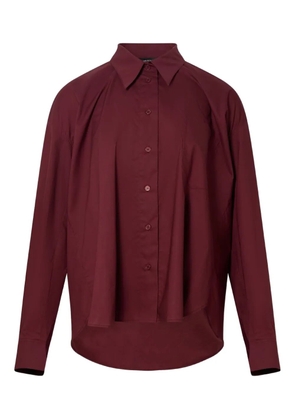 pushBUTTON buttoned long-sleeves blouse - Red