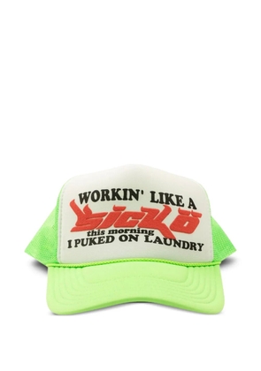 Sicko logo-print trucker hat - Green