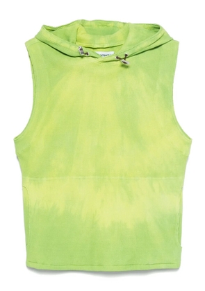 Charlie Constantinou waffle-jersey hoodie - Green