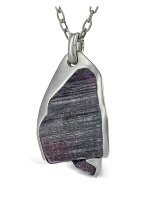 Parts of Four sterling silver Halos tourmaline necklace