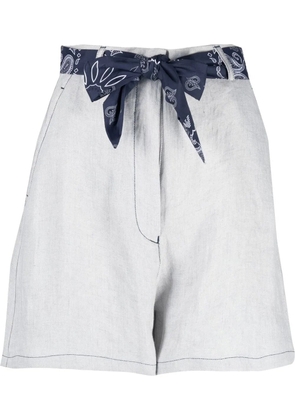 Emporio Armani high-waisted cotton shorts - Neutrals