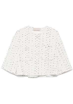 Elie Saab striped jacket - White