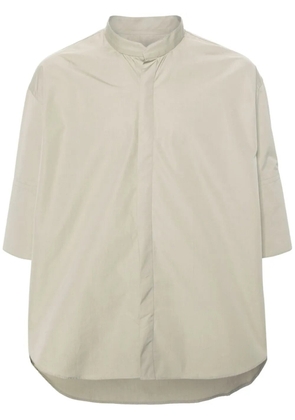 AMI Paris band-collar cotton shirt - Green