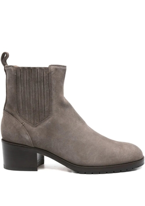 Doucal's 50mm elastic-panel suede boots - Grey