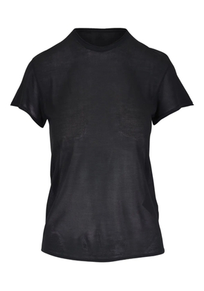 TOTEME silk short-sleeve T-shirt - Black