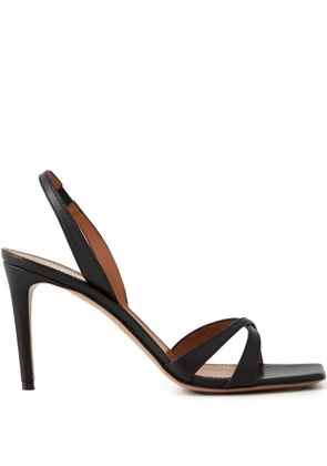 Paris Texas 85mm square-toe heeled sandals - Black
