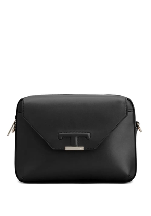 Tod's T-logo flap shoulder bag - Black