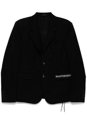 Mastermind World logo-embroidered blazer - Black