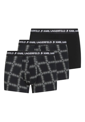 Karl Lagerfeld check-pattern boxers (pack of three) - Black