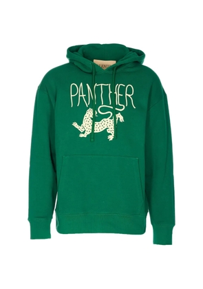 Valentino Garavani logo print hooded sweater - Green