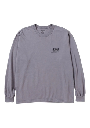 Neighborhood crest-print long-sleeve T-shirt - Grey