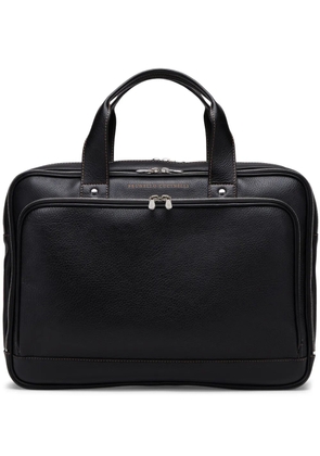 Brunello Cucinelli leather briefcase - Black