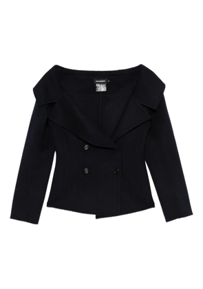 ALICIA AUDREY double-breasted collar jacket - Blue
