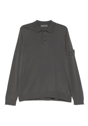 Stone Island long-sleeve polo shirt - Grey