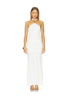 Runaway The Label Alola Halter Maxi Dress in White. Size XS. Also in S, M, L, XL.
