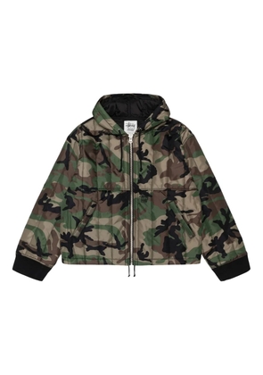Stüssy quilted hooded jacket - Green