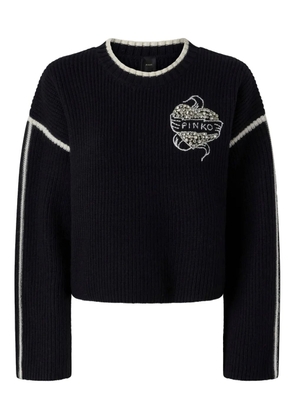 PINKO logo-intarsia sweater - Black