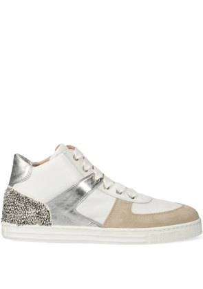AGL metallic-panel studded sneakers - White