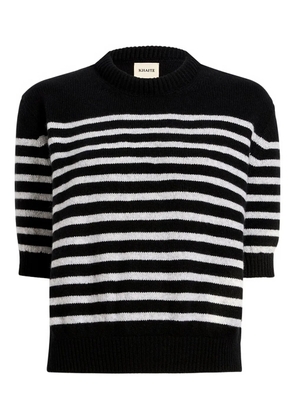 KHAITE Davin striped sweater - Black