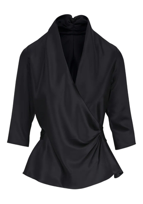 Peter Cohen belted silk blouse - Black