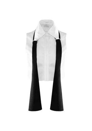 Vestiaire d'un Oiseau Libre scarf-detail shirt - White