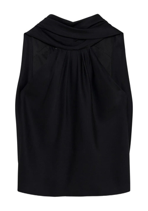 Simkhai Scarlett draped-design halterneck blouse - Black