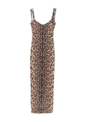 Atu Body Couture leopard-print midi dress - Brown
