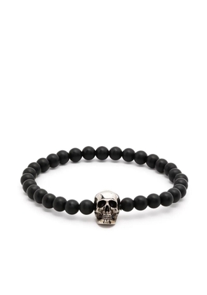 Alexander McQueen skull beaded bracelet - Black