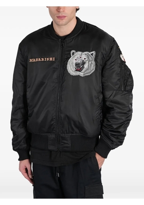 Maharishi zip-up bomber jacket - Black