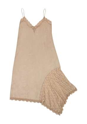 Callipygian laced midi dress - Neutrals