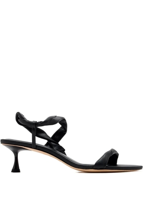 Studio Amelia 50mm twisted leather sandals - Black