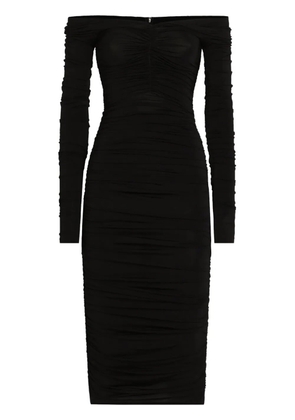 Dolce & Gabbana ruched midi dress - Black
