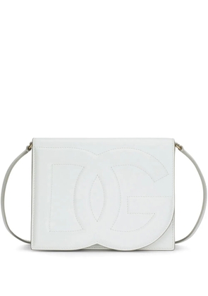 Dolce & Gabbana DG Logo leather cross body bag - White