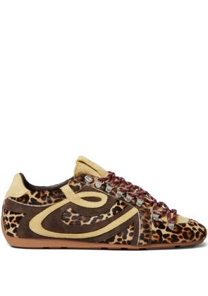 Claudie Pierlot leopard-print lace-up shoes - Brown