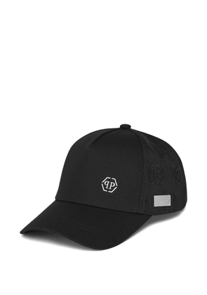 Philipp Plein Hexagon-appliqué baseball cap - Black