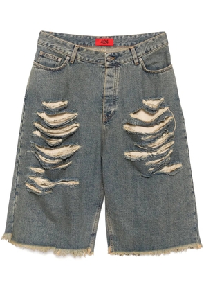 424 big daddy distressed denim shorts - Blue