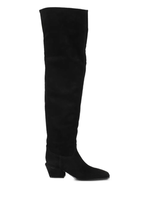Paris Texas suede knee-high boots - Black