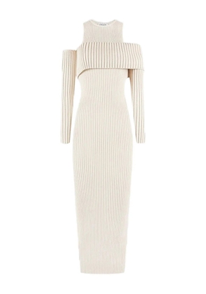 Manière De Voir knitted overlay midi dress - Neutrals