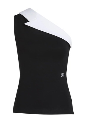 Karl Lagerfeld asymmetric-lapel top - Black