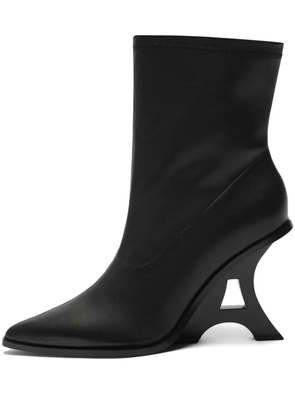Manière De Voir L'Eiffel heeled suede boots - Black