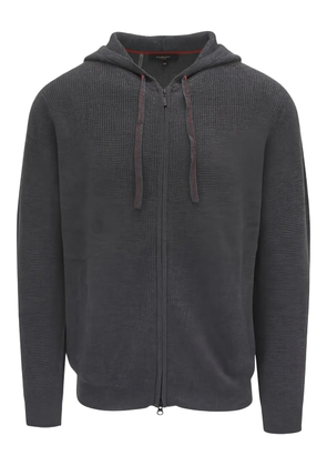 Kinross Cashmere hooded zip-up hoodie - Grey