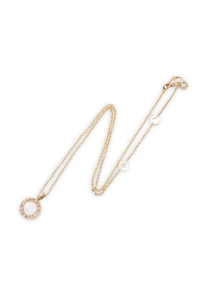 Bvlgari Pre-Owned 2010s 18K rose gold diamond and onix necklace