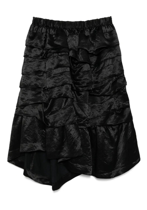Black Comme Des Garçons Acetate ruffled skirt