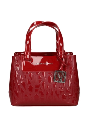 Armani Exchange embossed tote bag - Red