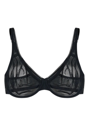 Hanro sheer-panel bra - Black